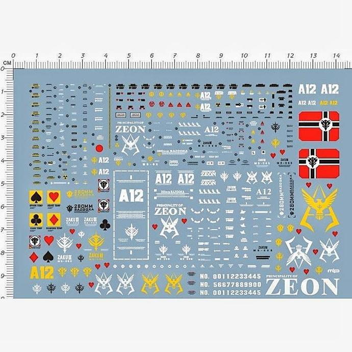 HG 1/144 CHAR'S ZAKU II MS-06S WATER DECAL