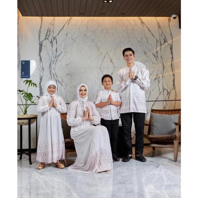 Casa Esklusif Azzahra Sarimbit Couple Keluarga - Dress Family Set Couple - Set Printing - Vol2 - Moc