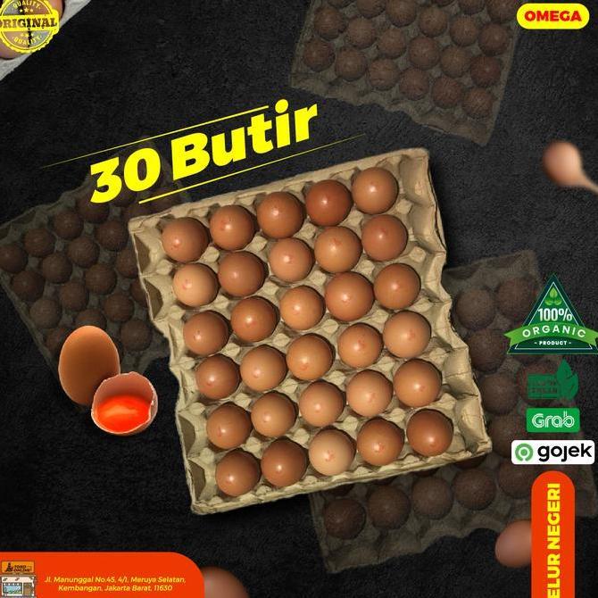 Telur Ayam Negeri Omega curah Segar Isi 30 Butir