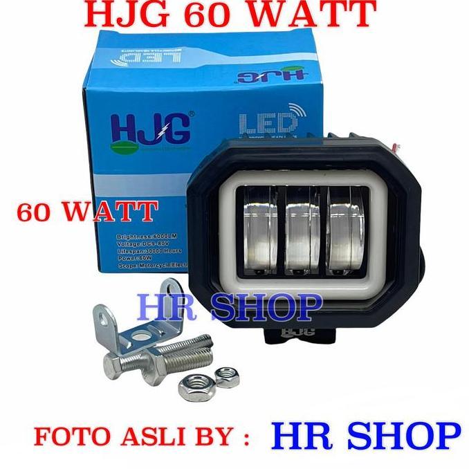 Promo Lampu Daymaker Mini Kotak 3 Mata Lensa 6D 60watt HJG Lampu Tembak Cree Diskon