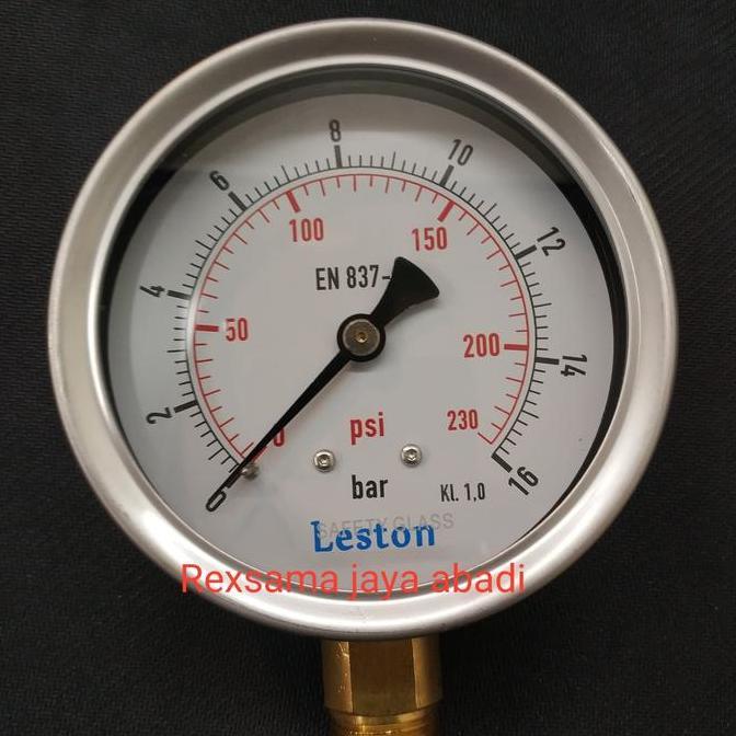 PRESSURE GAUGE 4 inch- 16 BAR-RAKET LESTON