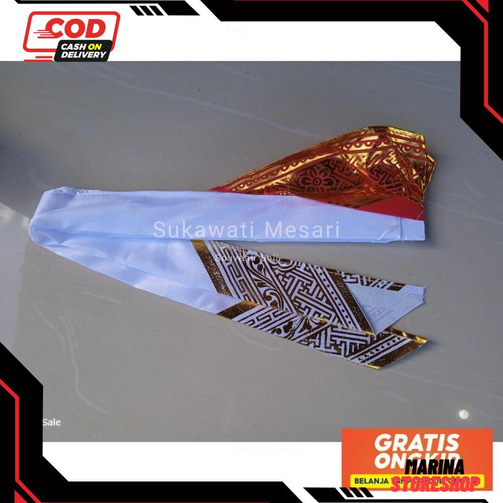Udeng Ikat Lembaran Merah Putih HUT RI Kemerdekaan Karnaval Souvenir Bali Unik - 2025 COD Termurah T