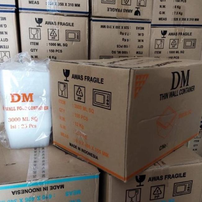 Bestone- Thinwall DM 3000ml Square / Thinwall DM Persegi 3000ml