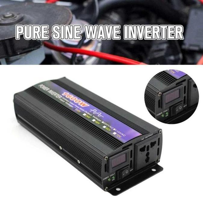 Power Inverter PSW Pure Sine Wave DC 12V to AC 220V 1600W