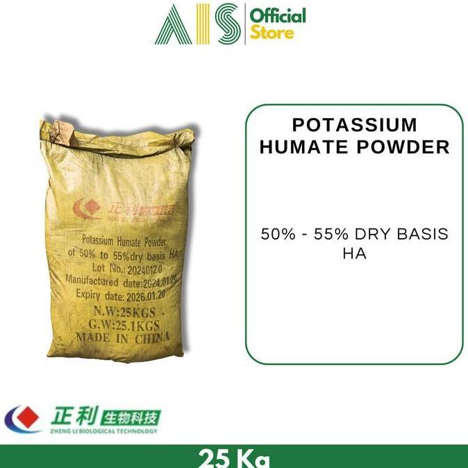Pupuk Potassium Humate Powder / Kalium Humate Powder 25Kg