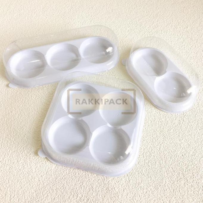 Bestone- 10pcs tempat tray mika eggtart mooncake pie bakpao mini dessert box