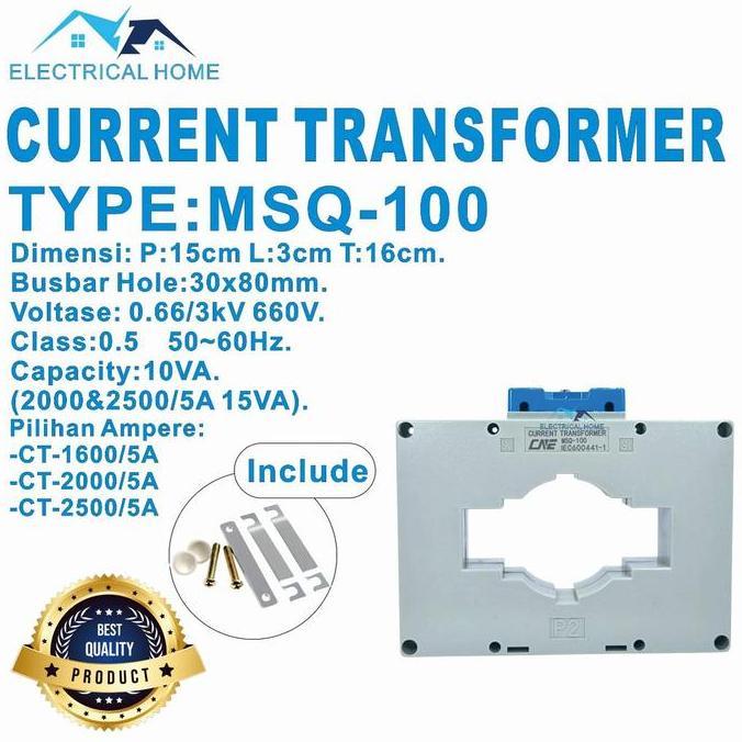 BEBAS ONGKIR - Current Transformer CT MSQ-100 CT-1600/5A CT-2000/5A CT-2500/5A