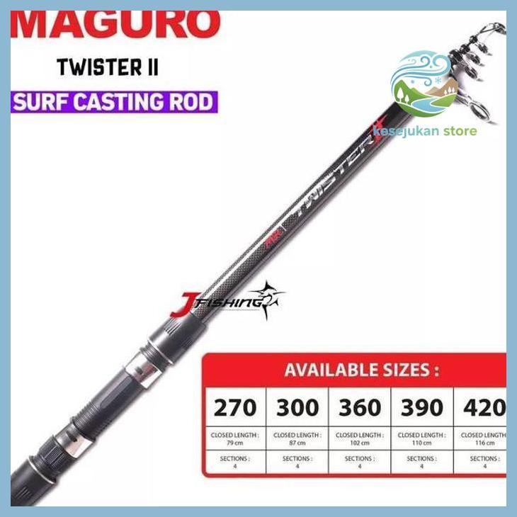 (PANCING) JORAN MAGURO TWISTER II | 270 S/D 420 | ANTENA | TELESKOPIK | SURF CASTING | KOLAM SUNGAI 