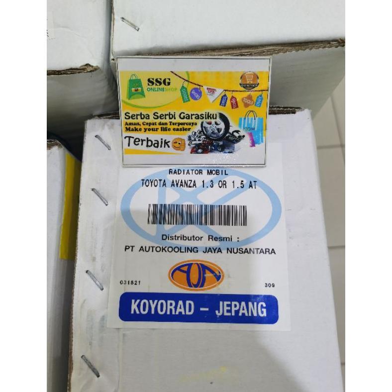 Radiator All New Avanza Xenia Veloz 1500cc 1300cc Matic 2012 2015 Koyorad