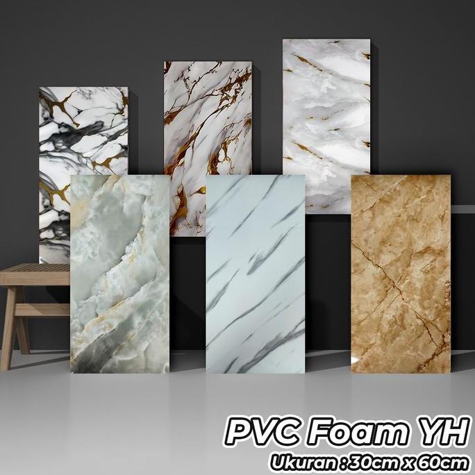 Paket 20 lembar Wallpaper sticker keramik dinding dapur estetik VINYL Marble 30 x 60 cm Lantai Vinyl