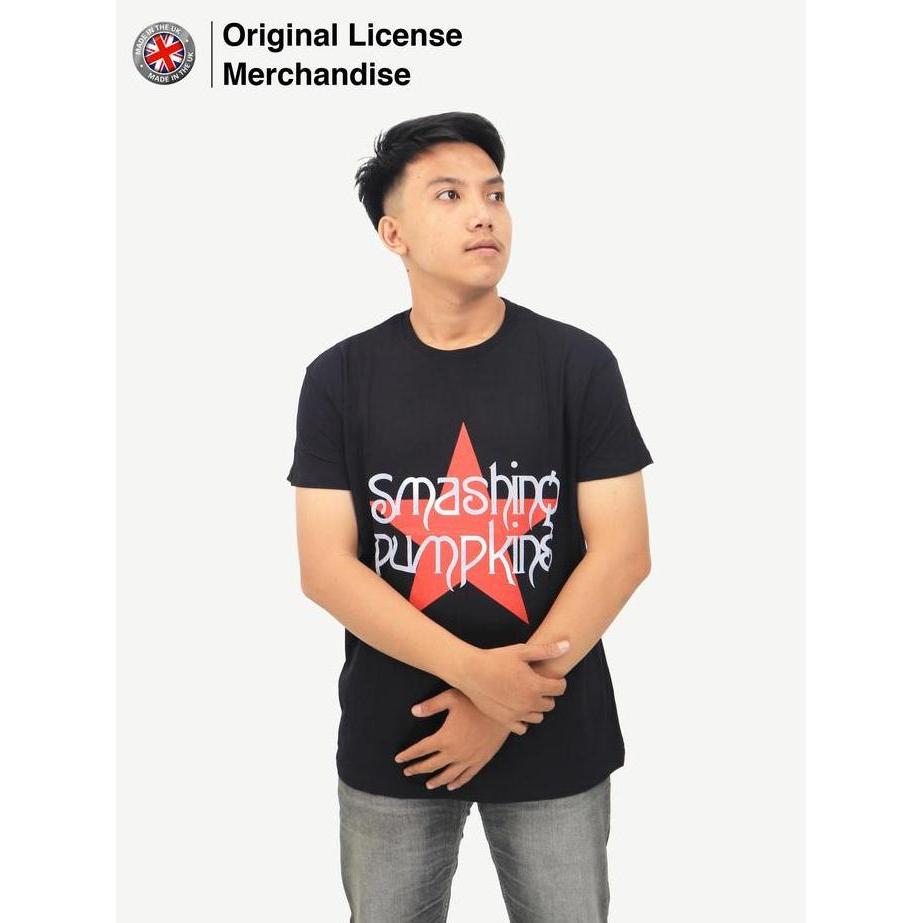Kaos Baju Band Musik Pria Wanita Katun SMASHING PUMPKINS Ori Star Logo
