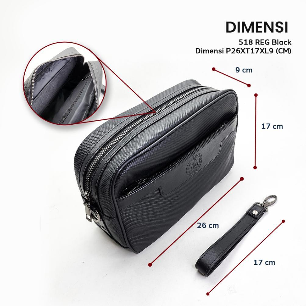 Promo Terbaru Hand Bag Tas Clutch Pria Hush Puppies 518 Hitam Premium / Tas Travel Organizer Tahan A