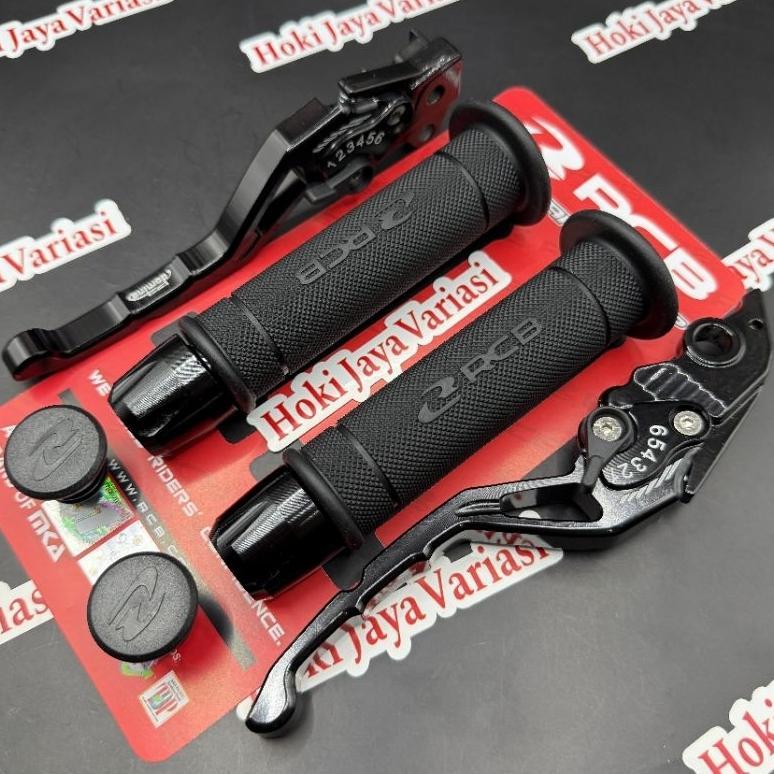 Handgrip HG55 RCB Original + Jalu Stang CNC + Handle Rem Cnc / Handgrip Motor Nmax Aerox Mio Beat Le
