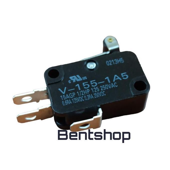 Micro Switch Omron Original V-155-1A5 Roda Tuas Pendek Termurah