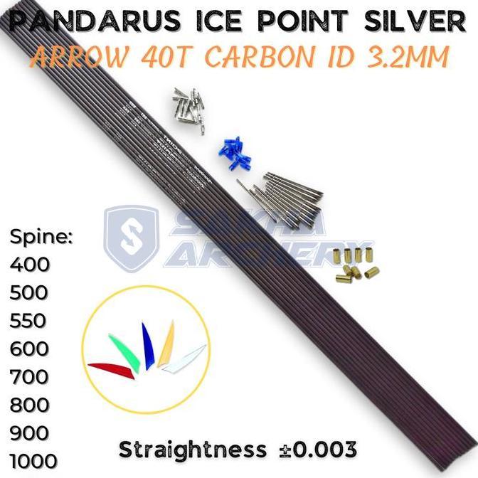 Arrow Pandarus Ice Point Silver Straightness 0.003 Anak Panah 40T Carb