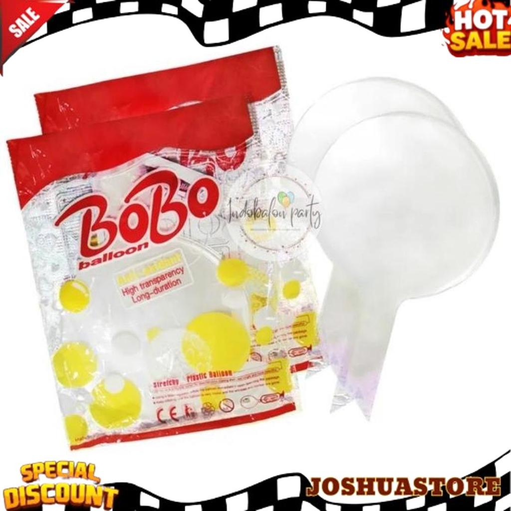( PACK ISI 50 ) balon bobo pvc 18 inch / balon transparan / balon bening  Top Seller