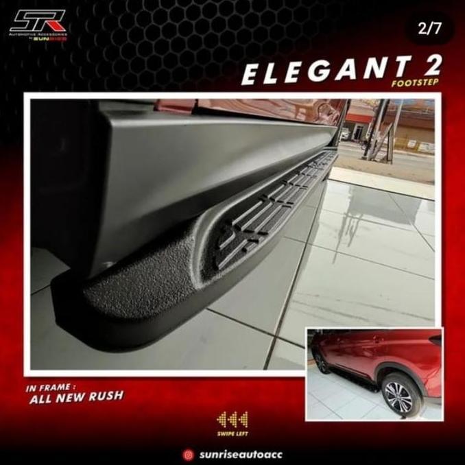 Foot Step Injakan Samping Mobil All New Rush / All New Terios 2017 - 2025 Merek Sunrise Rhino Car Di