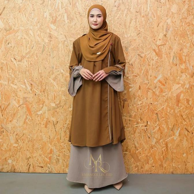 Bgs- Belvia Set Rok SyarI One Set Tunik Muslimah Baju Lebaran - Emracollect.Id