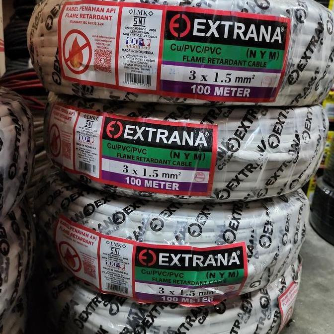NEW Kabel Listrik NYM 3x1,5 @100M Extrana