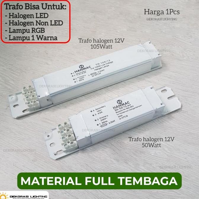Trafo driver transformer 12volt AC halogen pijar led 50watt 105watt