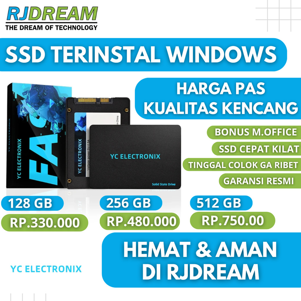 SSD ISI WINDOWS SSD TERINSTAL WINDOWS 7 8.1 10 11 SSD SATA ISI WINDOWS 128GB 256GB 512GB 1TB CEPAT