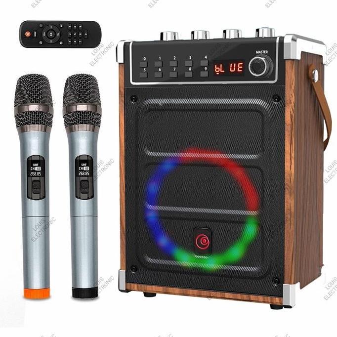 TERBARU - Speaker Portable Aktif Yamada YMD-69BT + 2Mic Wireless TWS System