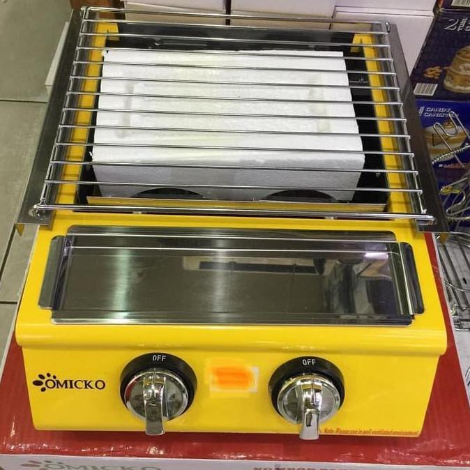 promo Kompor Panggang sosis Tanpa asap 2 tungku OMICKO terlaris