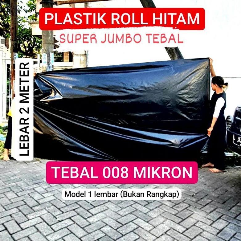 Bisa Cod Plastik Hitam 2,4 Meter Tebal Kuat | Plastik Mulsa 100Cm Green House Super Tebal | Plastik 