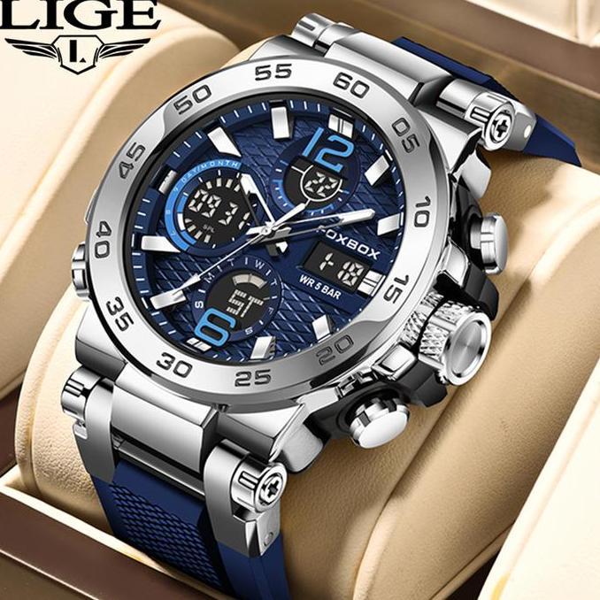 BERDOSS_BALIMAY - LIGE JAM TANGAN KUARSA PRIA TAMPILAN GANDA DIGITAL MODIS JAM TANGAN KUARSA OLAHRAG