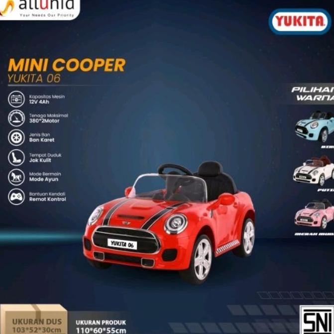 Mobil Aki Yukita 06 Mini Cooper / Mobil Aki Anak