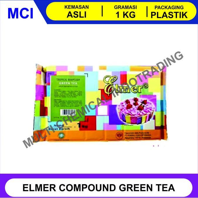 ELMER COKLAT BATANG / CHOCOLATE COMPOUND 1 KG - GREEN TEA
