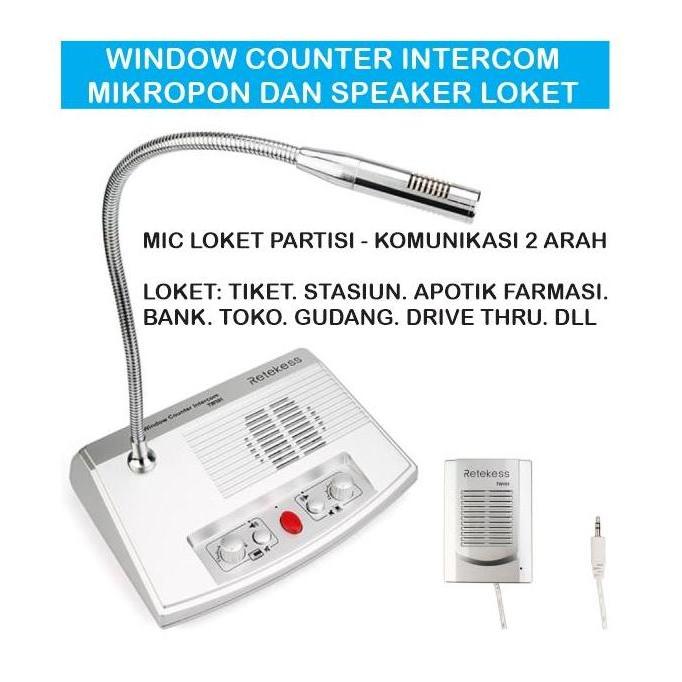 Promo Window counter intercom dual way mic loket - Zhudele Retekess TW101 Diskon