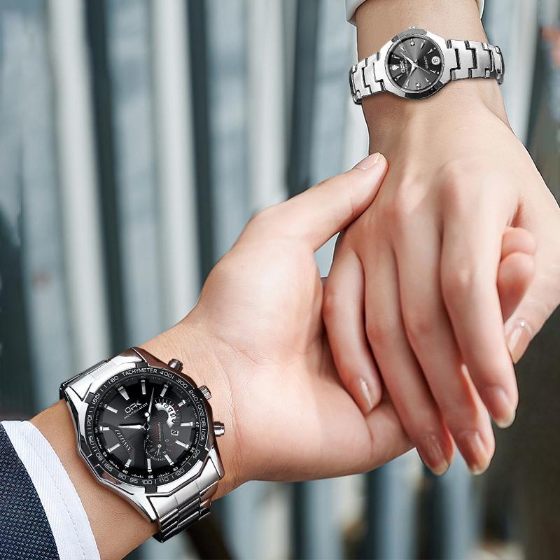 Opk Jam Tangan Couple Anti Air Original Rantai Couple Watch Model 8105 8108