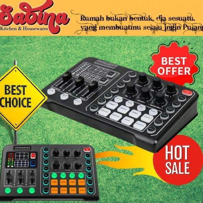 Promo Sound Card Equalizer External Live Boardcast Audio Mixer Bluetooth Diskon