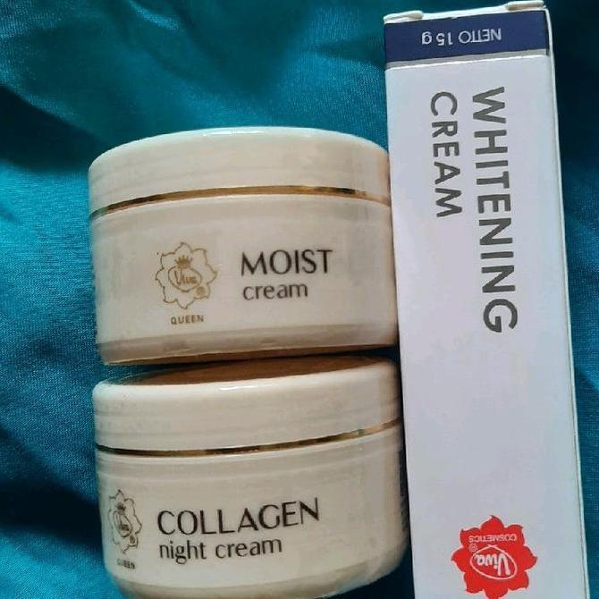 Komarudak - Paket Viva Skincare / Viva Moist + Viva Collagen Night Cream + Viva Whitening Cream / Pa