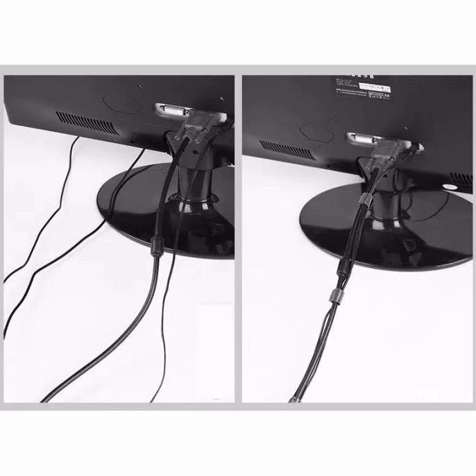 Kabel Strap Pengikat perapih Klip cable perekat 10 Meter cord Holder Listrik Komputer Multifungsi Ru