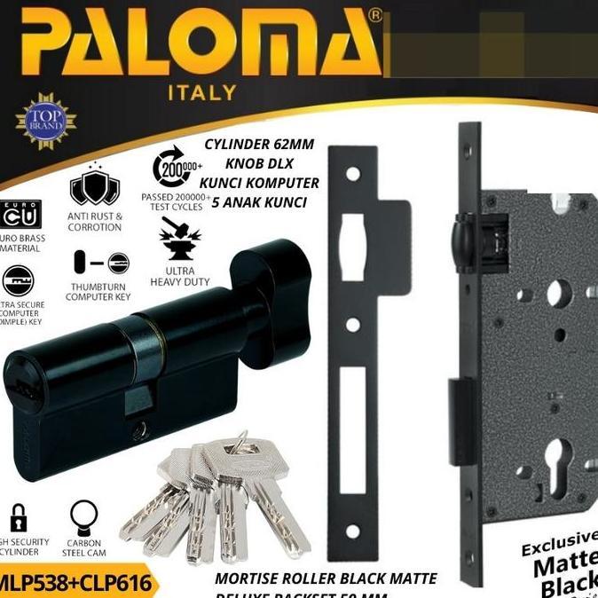 PALOMA MORTISE LOCK SET CYLINDER MLP 538 CLP 616 KNOB KUNCI BODY PELOR