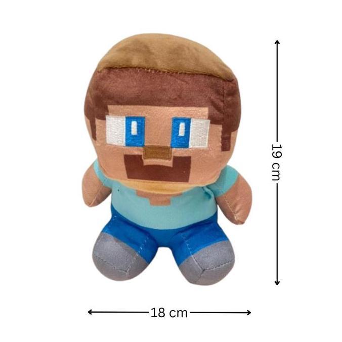 boneka minecraft steve plush