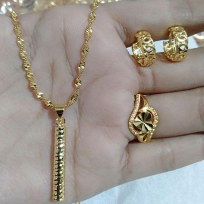 set perhiasan pengantin pernikahan kalung