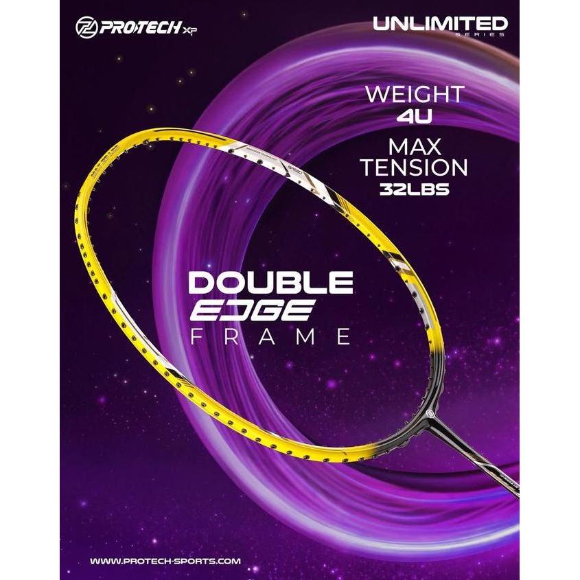 ORIGINAL PROTECH Badminton Racket - Unlimited Z Series (4UG1) ( 32LBS) READY STOCK