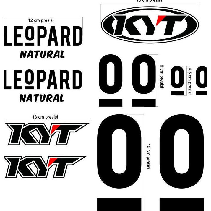 TERLARIS stiker cutting helm leopard kyt READY STOCK
