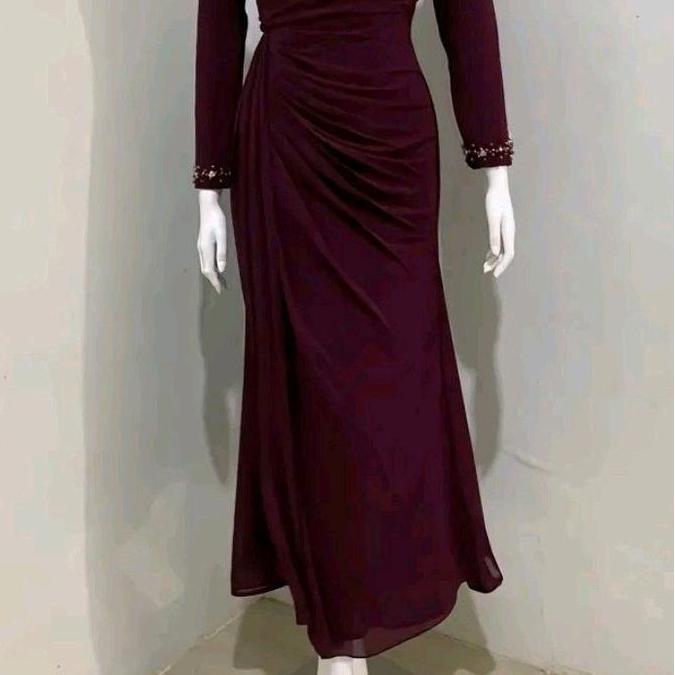 Gaun Pesta Citra Dress Simple dan Elegant untuk Wanita - Remaja, Mewah, Natal, Midi, Kondangan, Panj