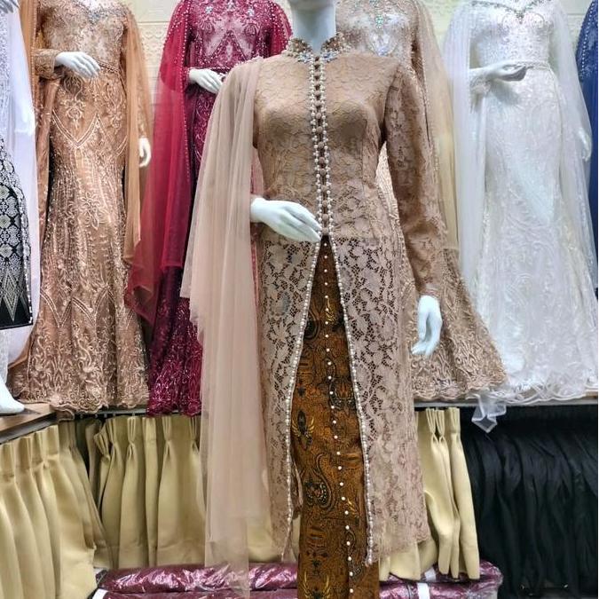 kebaya ibu besan baju wanita terlaris kebaya pesta midern kebaya tunik mix payet mutiara Atasan Bawa