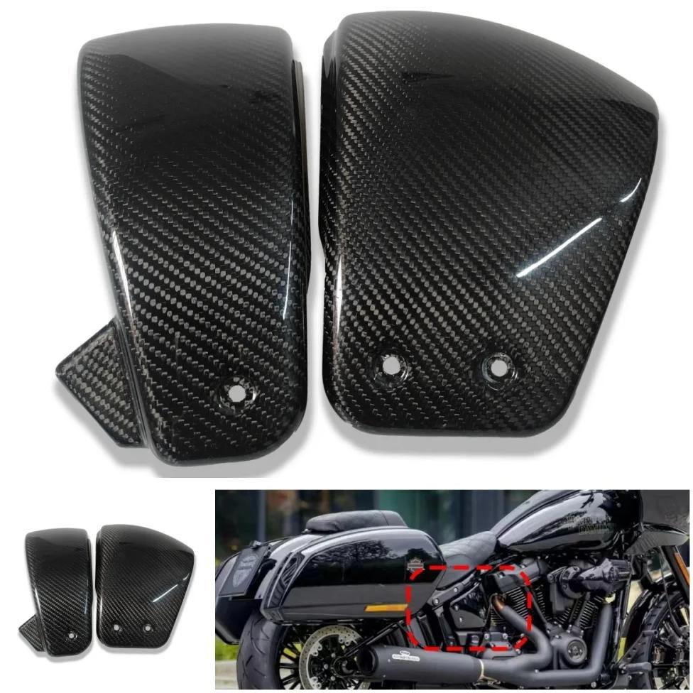 Carbon Fiber Side Battery Cover Frame Protection Plate for Harley-Davidson LowriderS Motorcycle Modi