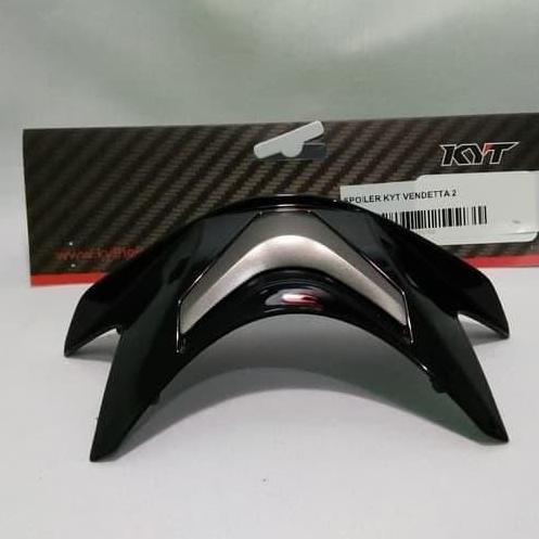 DISKON Spoiler Helm KYT Vendetta 2 / Falcon Black Glossy Solid READY STOCK