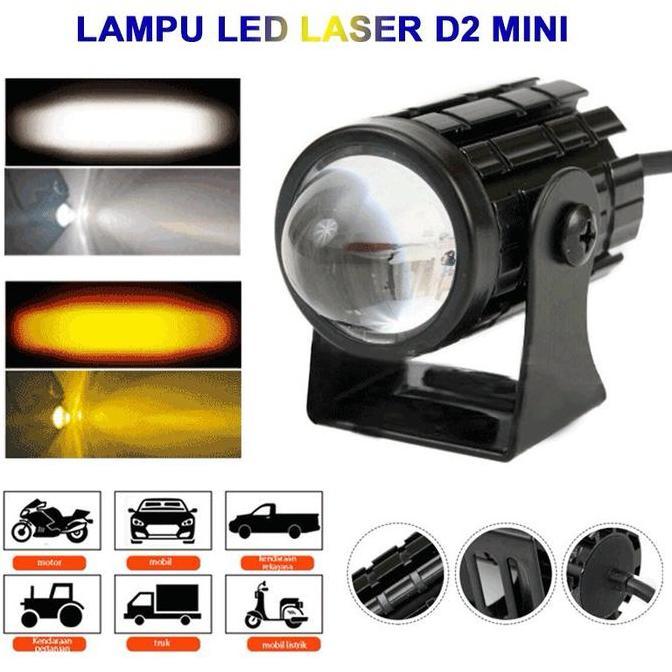LAMPU SOROT LED LASER/Mini Laser Gun/Lampu Tembak Sorot Foglamp/Lampu Tembak Laser Led Mini 2 Warna/