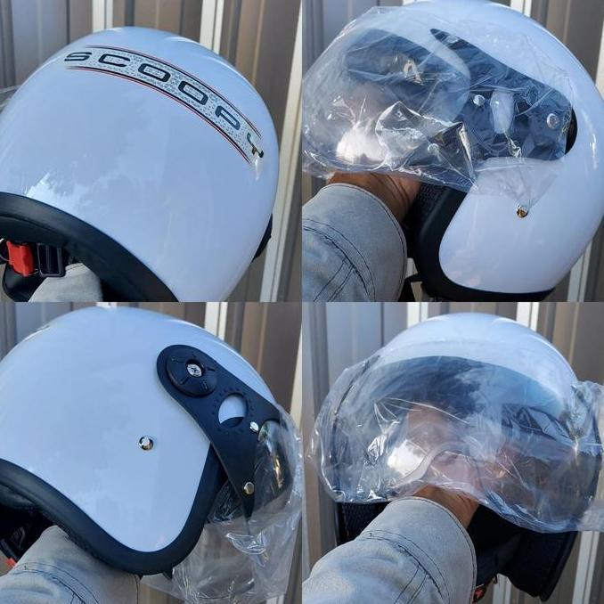 TERMURAH Helm Scoopy Putih Dahulu READY STOCK