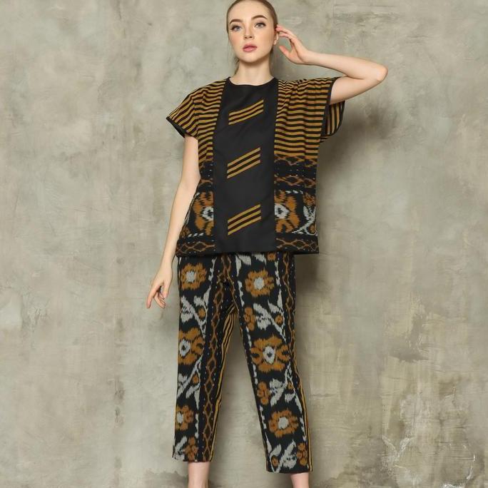 Okainku Anka Ikat Pants - Kunyit