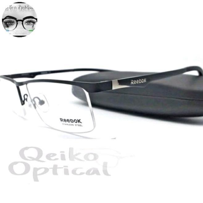Frame Kacamata Pria Wanita Titanium Half Reebok C1-s52 Model Elegan