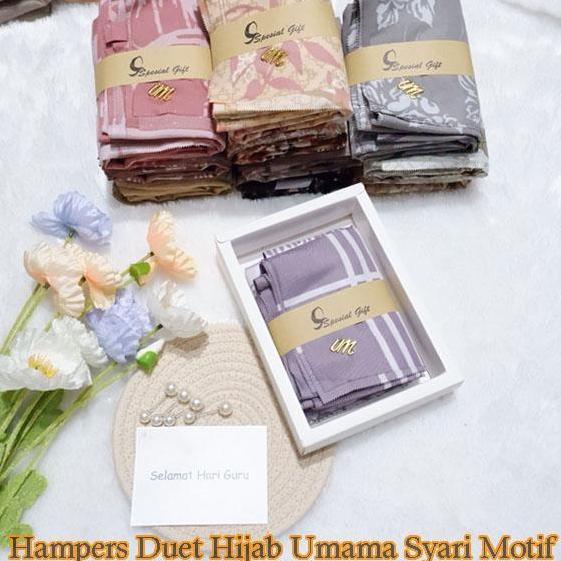 Hampers SATU hijab segi empat umama syari motif 130 x x130